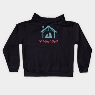 O Holy Night Nativity Scene Kids Hoodie